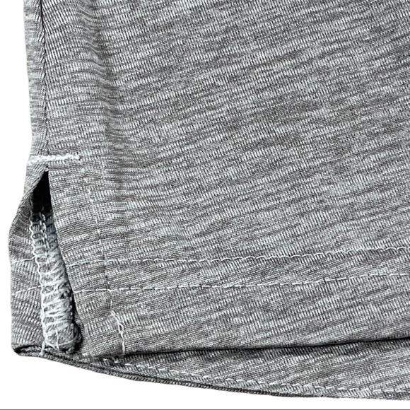 Adidas size Xs light grey silky stretchy scoop neck  curved hem tank top - Picture 4 of 10